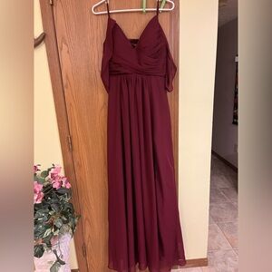 Maroon Lace Back Dress